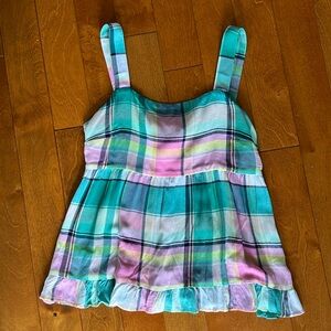 Loft plaid top NWT